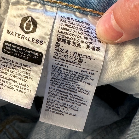 LEVI'S 501 Original Denim Cutoff Shorts Luxor Heat Button Fly Distressed Size 31 - Picture 10 of 12